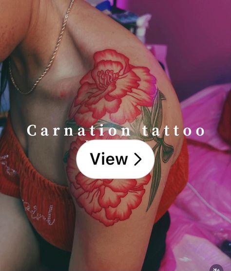 Lemon8 · Carnation flower tattoo · @Artbaejay 🩷 Carnation Flower Tattoo, Carnation Tattoo, Piercing Inspo, Carnation Flower, Tattoos Gallery, Back Tattoo, Flower Tattoo, Tattoos, Flowers