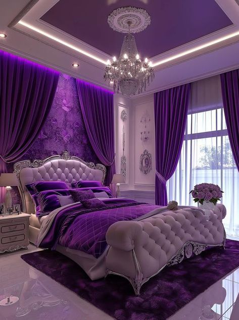 Hi Friends Some Surprise able Thing is waiting for you click on the given below link Purple And Gold Living Room Furniture, Gold Living Room Furniture, Purple Interior Design, Muslim Cartoon, Fancy Bedroom, Whimsical Goth, Beautiful Bedroom Designs, Witch Core, Luxury Bedroom Decor