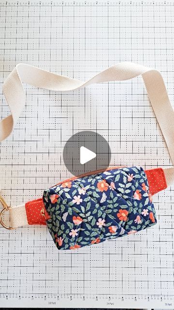 Belt Bag Pattern, Into Video, Now Is The Time, Video Tutorials, Floral Fabric, Bag Pattern, Belt Bag, Cross Body, Quilting