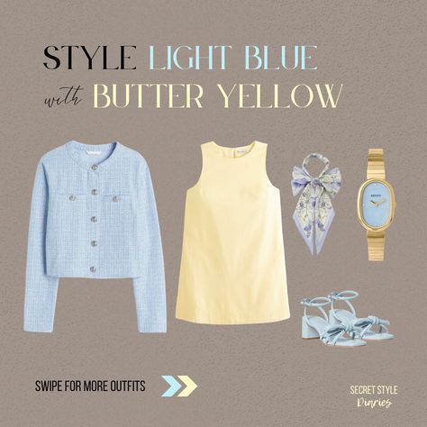 ✨ Elevate Your Holiday Outfits This Spring & Summer! Transform one simple yellow dress into a style icon with six unique twists, adding splashes of serene blue and pretty accessories. 💛 🩵 ✨ . . . . #springstyle #springfashion #springoutfitideas #summerfashion #summeroutfitideas #summeroutfits #holidayfashion #holidayoutfits #holidaylookbook #popsofcolour #colourfuloutfit #howtostyle #fashionaccessories #styletips #styleguide #styleinspo #stylingtips #trending #outfitboard #pasteloutfit #pas... Simple Yellow Dress, Colourful Outfit Ideas, Holiday Lookbook, Pretty Accessories, 2024 Outfits, Pastel Outfit, Yellow Outfit, Blue Outfit, A Style