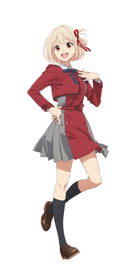 Lycoris Recoil Official Art, Lycoris Recoil Uniform, Taking Lycoris Recoil, Lycoris Recoil Chisato Nishikigi, Lycoris Chisato, Lycoris Recoil Character, Lycoris Recoil Takina, Takina Lycoris Recoil, Chisato Nikishigi