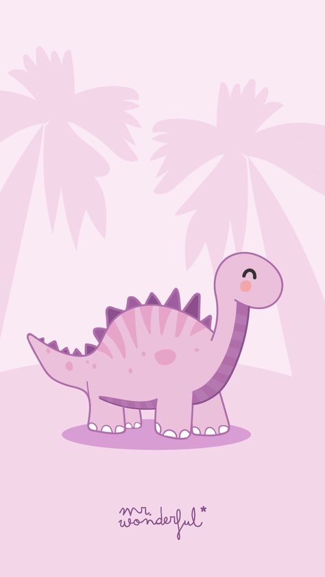 Dinosaur Wallpaper Iphone, Cute Dinosaur Wallpaper, Dinosaur Wallpaper, Pink Dinosaur, Drawing Wallpaper, Mr Wonderful, Dinosaur Background, Cartoon Dinosaur, Cute Wallpaper For Phone