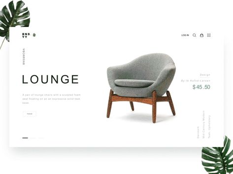 Furniture Gif, Furniture Web Design, Web Header, Modern Website Design, Furniture Website, Web Ui Design, Modern Upholstery, Modern Website, Website Design Layout