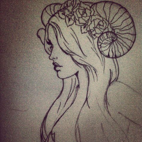 Aries woman Aries Ram Tattoo, Practicing Drawing, Ram Tattoo, Aries Art, Aries Ram, Capricorn Tattoo, Aries Tattoo, Zodiac Art, Aries Zodiac