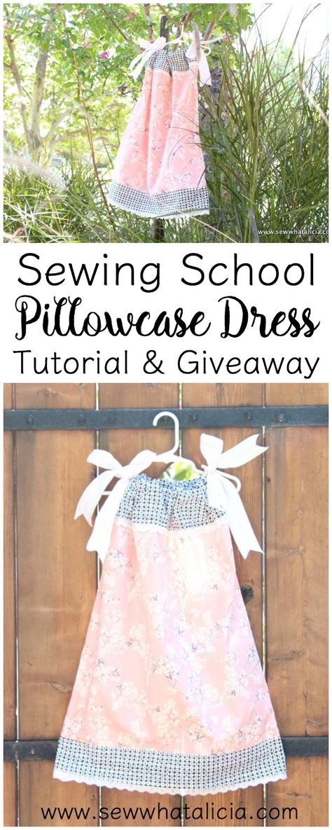 Pillow Case Dress Diy, Pillow Case Dress Tutorial, Girls Dress Tutorial, Pillowcase Tutorial, Diy Prom Dress, Pillowcase Dress Pattern, Baby Dress Tutorials, Pillow Case Dress, Pillow Cases Tutorials