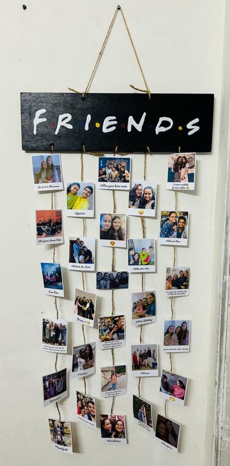 Celebrate your friendships with this beautiful handmade photo collage! 🌟 This unique gift features cherished memories captured in polaroid-style photos, perfect for birthdays, special occasions, or just because. Showcase your best moments and make your friend's day with this heartfelt memory board. Ideal for those looking for creative gift ideas, DIY projects, and personalized presents. #Friends #PhotoGift #BirthdayPresent #HandmadeGift #DIY #PhotoCollage #Friendship #GiftIdeas #BirthdayGift Memory Gifts For Friends, Diy Memory Gifts, Photo Collage Ideas Creative, Friendship Day Diy, Friends Photo Collage, Friends Collage, Photo Collage Ideas, Memory Gifts, Collage Gift