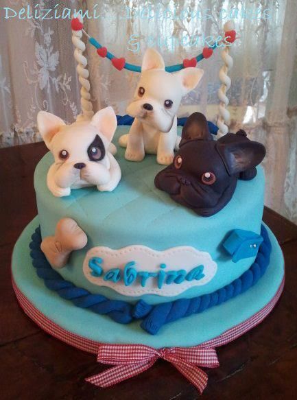 Frenchie cake! OMG for my birthday I would just flip :D only with butter cream not fondant GAG!!! Frenchie Birthday Cake, French Bulldog Cake Ideas, French Bulldog Birthday Cake, Frenchie Cake, French Bulldog Cake, Frenchie Birthday, Dogs Cake, Bulldog Cake, Cake Dog