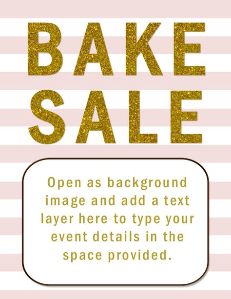 Bake Sale Sign, Bake Sale Poster, Ticket Template Printable, Printable Play Money, Bake Sale Flyer, Free Flyer Design, Primary Activity, Cake Stall, Blush Bridal Showers