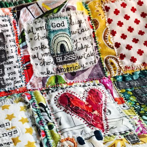 Textile Journal, Collage Projects, Prayer Flags, Slow Stitching, Artsy Fartsy, Journal Ideas, Fabric Flowers, Embroidery Stitches, Sake