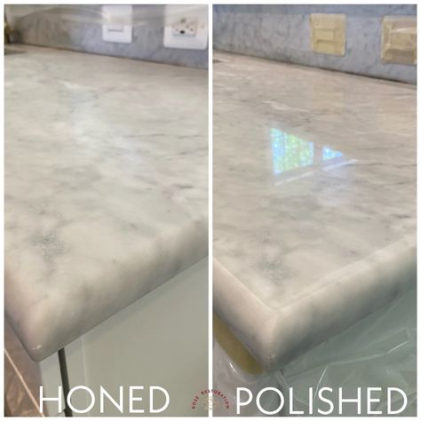 Honed Granite Countertops, Light Granite Countertops, Marble Countertops Bathroom, Honed Marble Floor, Bathroom Restoration, Light Granite, Honed Marble Tiles, Honed Granite, Marble Tile Bathroom