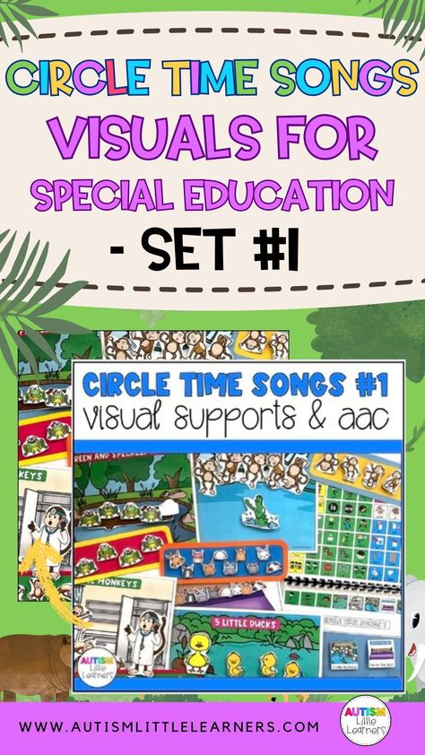 Are you searching for a comprehensive resource to enhance circle time engagement for young autistic learners? Look no further! This circle time song visuals set is designed with the unique needs of young autistic children in mind, offering a variety of tools and materials to create an inclusive and interactive circle time experience. Free Circle Time Printables, Circle Time Songs, Circle Time Activities, Interactive Book, Time Activities, Circle Time, Special Education, Toddler Activities, Teaching Ideas