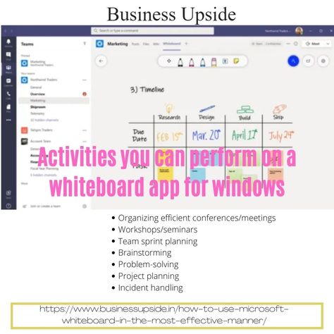 Microsoft Whiteboard is an app launched by Microsoft, the US-based software technology giant, for free-associating, sharing concepts, and cooperating on a synergistic whiteboard through Microsoft Teams. Microsoft Whiteboard, Team Calendar, Date Activities, Conference Meeting, Microsoft Teams, Office 365, Project Plans, Content Management, Microsoft 365