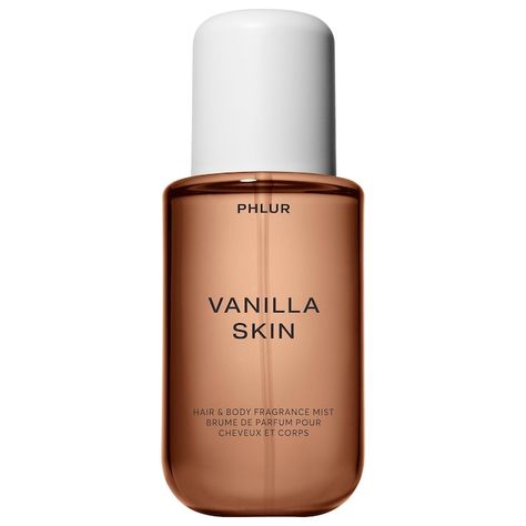 Vanilla Skin Hair & Body Fragrance Mist - PHLUR | Sephora Phlur Perfumes, Vanilla Skin, Perfume Ariana Grande, Vanilla Body Spray, Chriselle Lim, Sweet Perfume, Vanilla Perfume, Sugar Crystals, Hair Mist