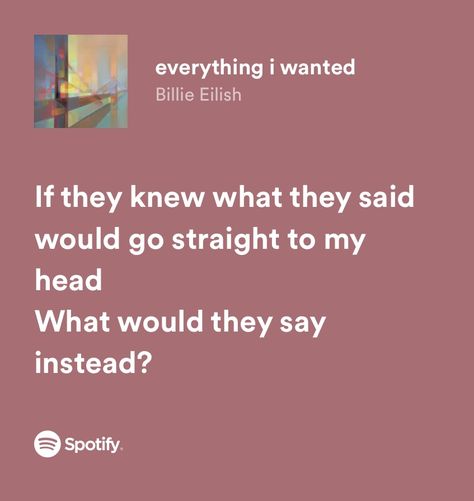 Everything I Wanted Lyrics, Lyrics Billie Eilish, Billie Eilish Lyrics, Everything I Wanted, Lyric Poster, Music Song, Billie Eilish