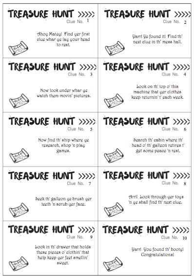 Talk Like a Pirate Treasure Hunt | Kid Scavenger Hunt Pirate Treasure Hunt, Teach Like A Pirate, Scavenger Hunt Riddles, Treasure Hunt For Kids, Pirate Activities, Scavenger Hunt Birthday, Treasure Hunt Clues, Talk Like A Pirate, Christmas Scavenger Hunt