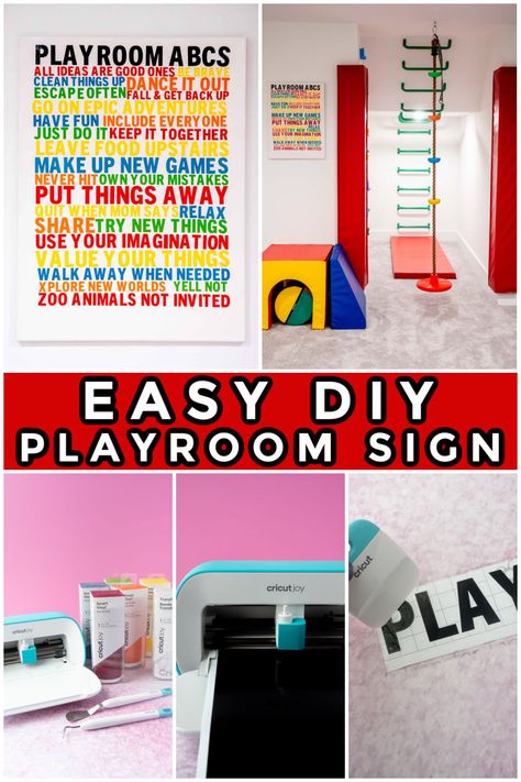 Basement Dry Bar Ideas, Personalized Playroom Sign, Diy Play Sign For Playroom, Playroom Signs Wall Decor, Quotes For Playroom Wall, Play Sign For Playroom, Basement Signs, Diy Projects For Adults, Space Party Decorations