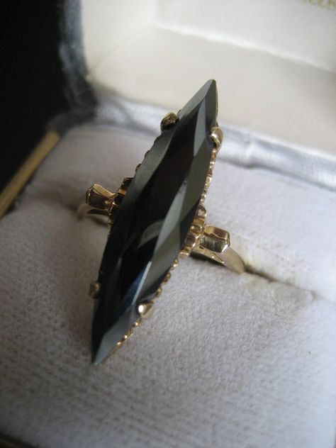 Black Diamond 1950s ring*** 1950s Ring, Cape Dutch, Hand Candy, Dutch Style, Mushroom Jewelry, Black Engagement Ring, Confidence Boosters, Marquise Ring, Engagement Rings Marquise