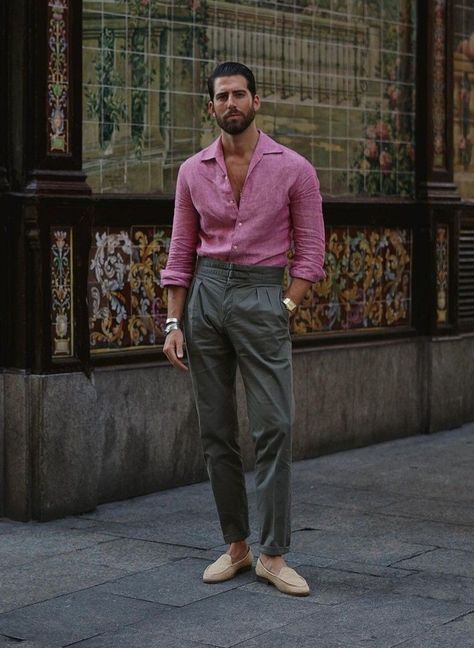 Italian Fashion Street, Mens Wedding Attire, Classy Outfits Men, Wedding Outfit Men, Mens Casual Outfits Summer, Men Fashion Casual Shirts, Mens Fashion Edgy, Men's Outfits, Mens Casual Dress Outfits