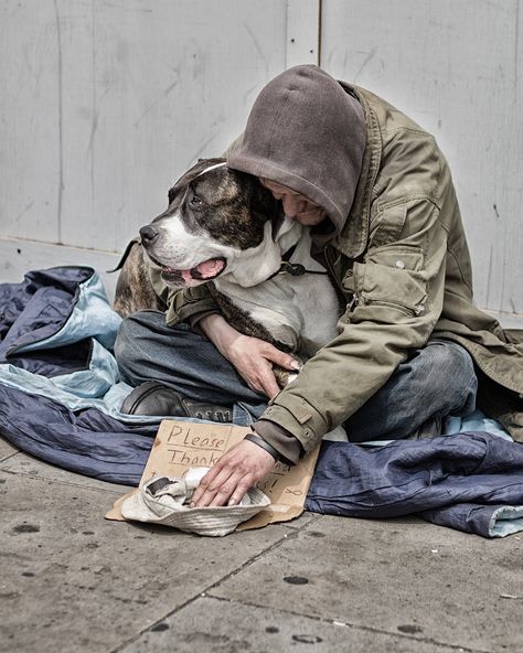 if one day you lose everything, that day you will know how many real friends you have.. #Homeless Lose Everything, Homeless Animals, Homeless People, Man And Dog, Poor People, Real Friends, That Day, Faith In Humanity, Fotografi Potret