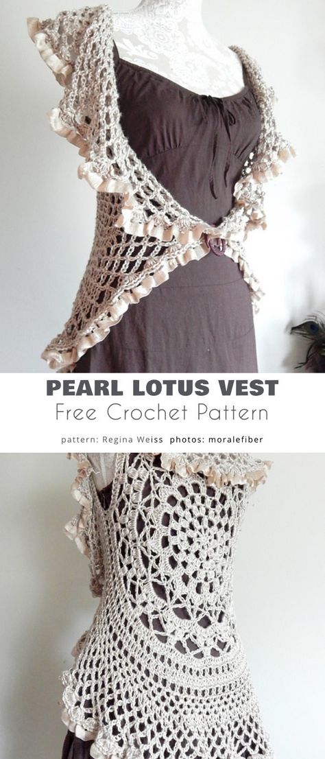 Circular Vest Free Crochet Patterns Crochet Circle Top Free Pattern, Crochet Circular Vest Pattern Free, Mandala Crochet Vest Free Pattern, Crochet Circle Poncho Free Pattern, Crochet Mandala Top Free Pattern, Fae Vest Crochet Pattern, Freestyle Crochet Top, Larp Crochet Patterns, Crochet Circular Vest