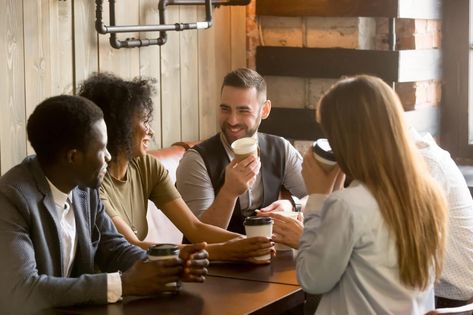 How to Make Friends and Make Deeper Connections as an Adult - Blue Zones Romantic Questions For Couples, Friends Drinking, Happy At Work, Romantic Questions, Cozy Coffee Shop, Friends Drinks, I Hate Everyone, Counseling Psychology, Complete Sentences