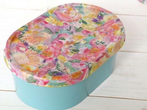 How to upcycle an empty ice cream carton into a pretty gift or storage box.... | The Diary of a Frugal Family Ice Cream Tub, Ice Cream Tubs, Ice Cream Containers, Box Crafts, Frugal Family, The Diary, Frugal Living Tips, Recycled Crafts, Pretty Gift