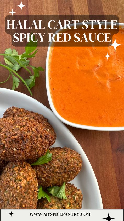 Falafel Hot Sauce Recipe, Mediterranean Red Sauce, Spicy Mediterranean Sauce, Shawarma Hot Sauce, Halal Chicken And Rice Red Sauce, Halal Sauce Recipe, Spicy Shawarma Sauce, Halal Guys Red Sauce Recipe, Lebanese Hot Sauce