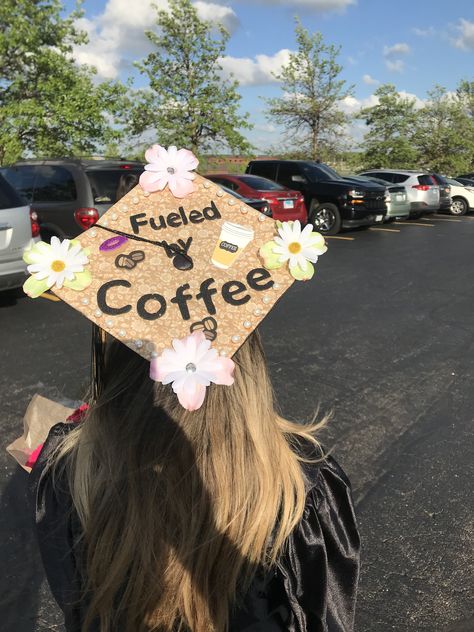 Coffee Graduation Cap, Culinary Graduation Cap, Graduation Cap Designs For Accounting, Graduation Cap Designs Economics, Graduation Cap Designs Music, Graduation Cap Decoration Diy, College Graduation Cap Decoration, Graduation Cap Designs, Cap Decorations