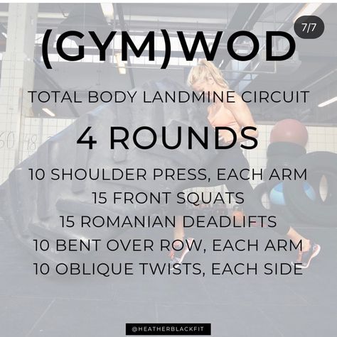 Landmine Workout Routine, Landmine Workout, Spartan Race Training, Full Body Strength Workout, Weight Lifting Workout, Wod Workout, Bar Workout, Race Training, Street Workout