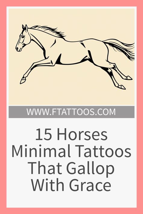 See 15 stunning minimal horse tattoos that embody elegance and strength, leaving you to ponder their deeper meanings and your own adventures. Minimal Horse Tattoo, Equine Tattoo, Horse Tattoos, Horse Outline, Horse's Neck, Minimal Tattoos, Tiny Horses, Hoof Print, Elegant Horse