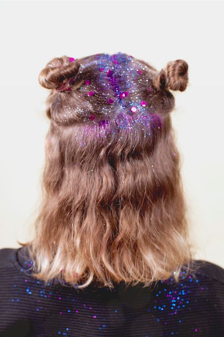 Purple blue and red glitter hair with purple sequins. Hair With Purple, Glitter Roots, Sparkle Hair, Glitter Hair, Purple Glitter, Red Glitter, Purple Hair, Coconut Milk, Sweet 16