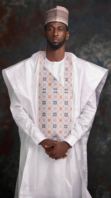 Babban Riga Design, Arewa Hausa Fashion For Men, Hausa Men Styles, Babbar Riga, Babban Riga, Big Gown, Fashion Style For Men, Agbada Design, Hair References