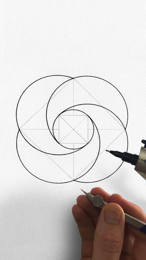 Sacred Geometry Art Mandalas, Mandala Art Therapy, Geometric Pattern Art, Sacred Geometry Art, Geometric Design Art, Geometric Drawing, Mandala Art Lesson, Architecture Drawing Art, Geometry Art