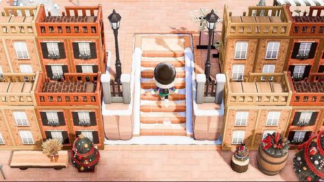 Using the loft bed to make the tops of these townhouses?? *chef kiss* Townhouse Animal Crossing, Acnh Townhouse Code, Acnh Townhouse, Acnh Pattern, Ac Ideas, Chef Kiss, Animals Crossing, Finally Happy, Acnh Designs