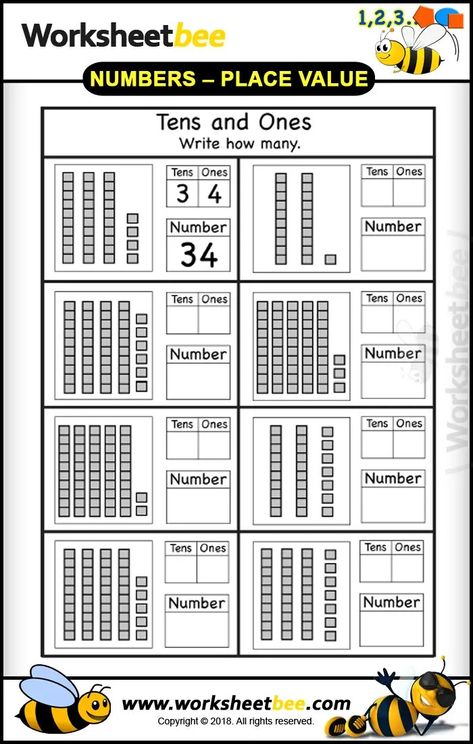 How Many Tens And Ones Worksheet, Place Value Tens And Ones Worksheets, Maths Tens And Ones Worksheet, Learning Tens And Ones, Tens Ones Worksheet For Kg, Teaching Tens And Ones, Tens And Ones Activities Kindergarten, Tens And Ones Worksheets First Grade, Tens And Ones Worksheet Kindergarten