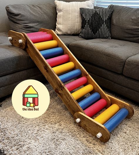 DIY Kids Pool Noodle Slide Digital Plans - Etsy Pool Noodle Lincoln Logs, Diy Wooden Toys For Kids, Diy Indoor Slide, Diy Boys Room Ideas, Diy Wood Projects For Kids, Pool Noodle Diy, Diy Kids Play, Diy Wooden Toys, Diy Slide