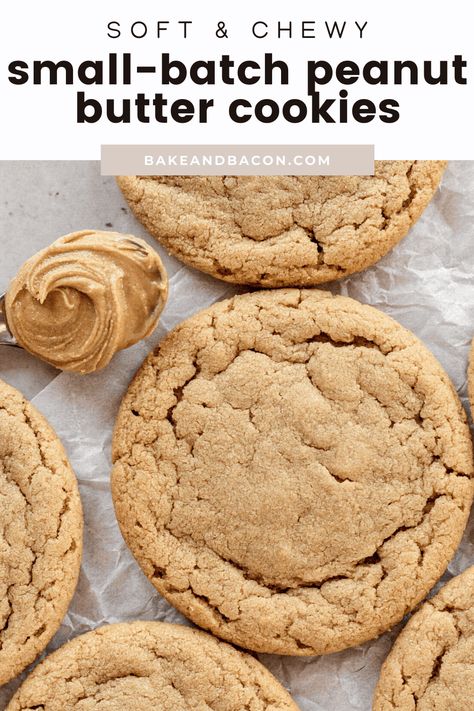 Soft Cookies Peanut Butter, Small Batch Cookies Peanut Butter, Oatmeal Cookies For Two, One Peanut Butter Cookie, Peanut Butter Cookies For Two, Small Batch Healthy Cookies, Small Batches Of Cookies, Small Batch Almond Flour Cookies, Small Batch Of Peanut Butter Cookies