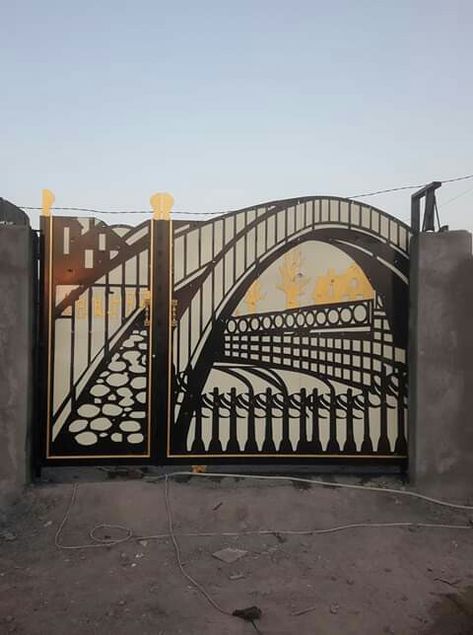 Stairs Gate, Gate Design Ideas, Modern Main Gate Designs, Gate Wall Design, Grill Gate Design, Modern Gate, House Main Gates Design, Metal Doors Design, Metal Gate