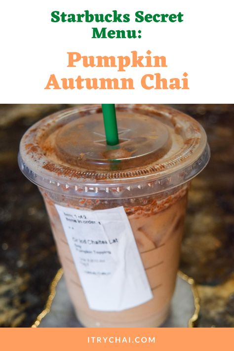 If you know me, you know that I love pumpkin spice everything (and I love chai, but I’m guessing you already knew that). 
I came up with my personal favorite Starbucks Secret Menu drink that will get you that pumpkin spice fix AND chai craving at once! This is a limited time thing, so order it during fall before it’s over. #pumpkinspice #psl #chai #chailatte #starbucks #starbuckssecretmenu Fall Starbucks Drinks Chai, Starbucks Chai Pumpkin Spice, Starbucks Secret Menu Drinks Pumpkin, Healthy Psl Starbucks, Pumpkin Chai Starbucks, Pumpkin Spice Chai Latte Starbucks, Pumpkin Spice Starbucks Drinks Order, Pumpkin Starbucks Drinks Orders, Pumpkin Spice Latte Starbucks Order