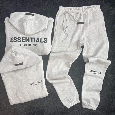 Fear of god Essentials SS22 Light Heather... - Depop Fear Of God Essentials Outfit, Fear Of God Sweatpants, Essentials Outfit, Full Tracksuit, Essentials Fear Of God, Sweatpants Outfit, Fear Of God Essentials, Fear Of God, Clothing Essentials