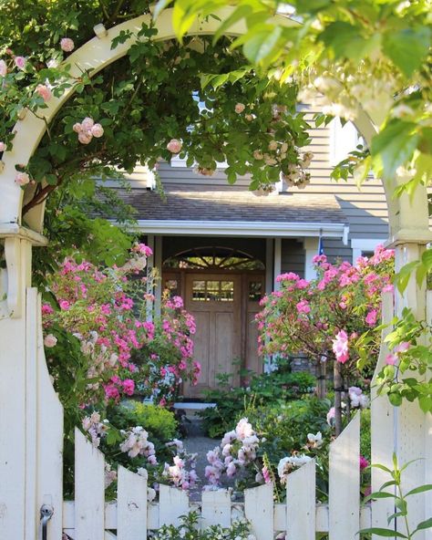 10 Things You Should Have for Your Proper Front Yard Landscape - Matchness.com Cottage Landscaping Ideas, Front Yard Flower Garden, Cottage Front Yard, Frontyard Landscape, Plants Vines, Front Yard Landscape, Front Flower Beds, Yard Area, Rose Arbor