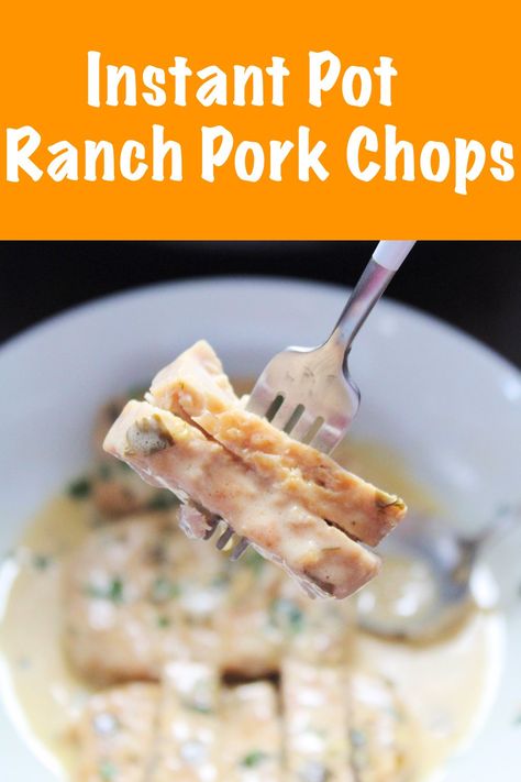 Instant Pot Ranch Pork Chops Creamy Ranch Sauce, Week Night Meals, Instant Pot Pork Chops, Ranch Sauce, Ranch Pork Chops, Creamy Ranch, Electric Pressure Cooker Recipes, Ranch Recipe, Pot Dinners