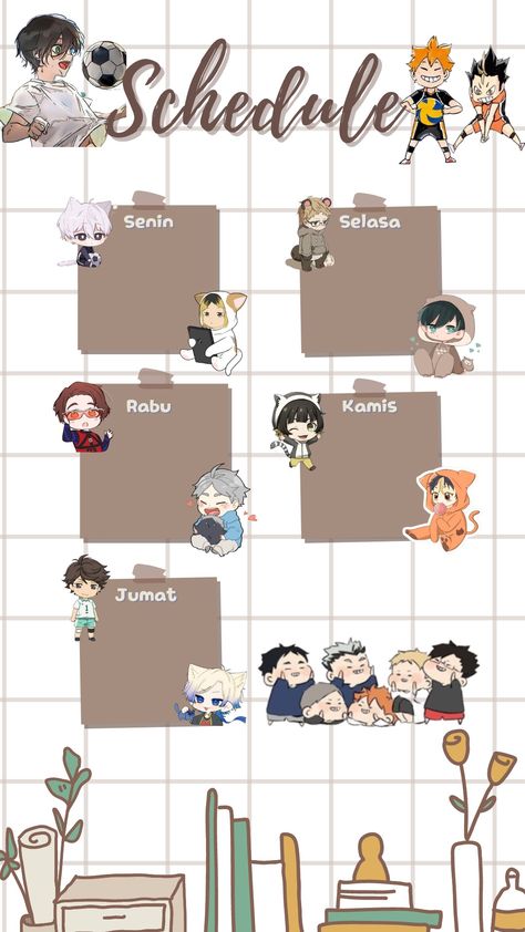 Lesson Schedule, Haikyu!!, Anime, Quick Saves