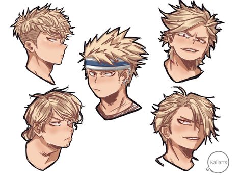 Bakugou Different Hairstyles, Bakugou Hairstyle, Deku Squad, Bakugou Fanart, Bakugou Katsuki, My Hero Academia Episodes, Facial Hair, Baku, Anime Character Design