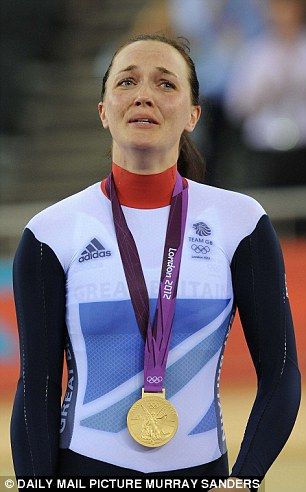 Tears of joy: For double Olympic gold winner Pendleton, it was an emotional moment when she received her medal in front of her home crowd Victoria Pendleton, Olympic Track And Field, Cycling Inspiration, Cycling Events, Track Cycling, The Affair, 2012 Summer Olympics, Team Gb, Love For Her