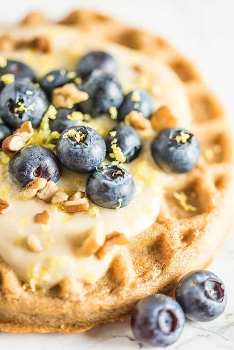 This coconut blueberry crumble waffle topping is a marriage of beautiful flavors! Maple Syrup Substitute, Healthy Waffle, Coconut Blueberry, Berry Waffles, Healthy Waffles, Easy Toddler Meals, Frozen Waffles, Blueberry Crumble, Breakfast Waffles