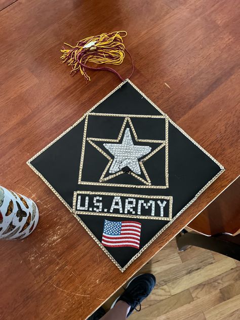 Army Graduation Cap, Army Graduation, Military Welcome Home, High School Graduation Cap, Female Marines, Grad Caps, Cap Decoration, Graduation Cap Designs, Graduation Cap Decoration