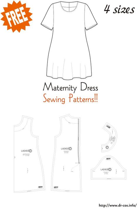 Easy Maternity Dress Pattern, Maternity Dress Pattern Free, Maternity Sewing Patterns Free, Maternity Tops Pattern, Maternity Dress Pattern, Clothing Sewing Patterns Free, Maternity Sewing Patterns, Maternity Sewing, Japanese Sewing Patterns