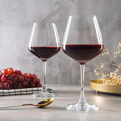 SUPERIOR RED WINE GLASS SET: Our classic set of 6 Burgundy wine glasses will raise your sipping experience to a whole new level. The tapered bowl design allows you to easily rotate the red wine to maximize the flavor and aroma. And the 20-ounce capacity enables the red wine to fully contact the air, which makes the wine taste smoother and has a better aroma. Burgundy Wine Glasses, Red Wine Glasses, Wine Glass Set, Coffee Branding, Bowl Designs, Burgundy Wine, Wine Cooler, Glass Set, Wine Tasting