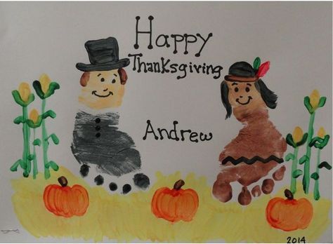 Crafts Infants, Thanksgiving Footprint Art, Pilgrim Crafts, Thanksgiving Arts And Crafts, American Thanksgiving, Thanksgiving Crafts For Toddlers, Thanksgiving Crafts Preschool, Easy Thanksgiving Crafts, November Crafts